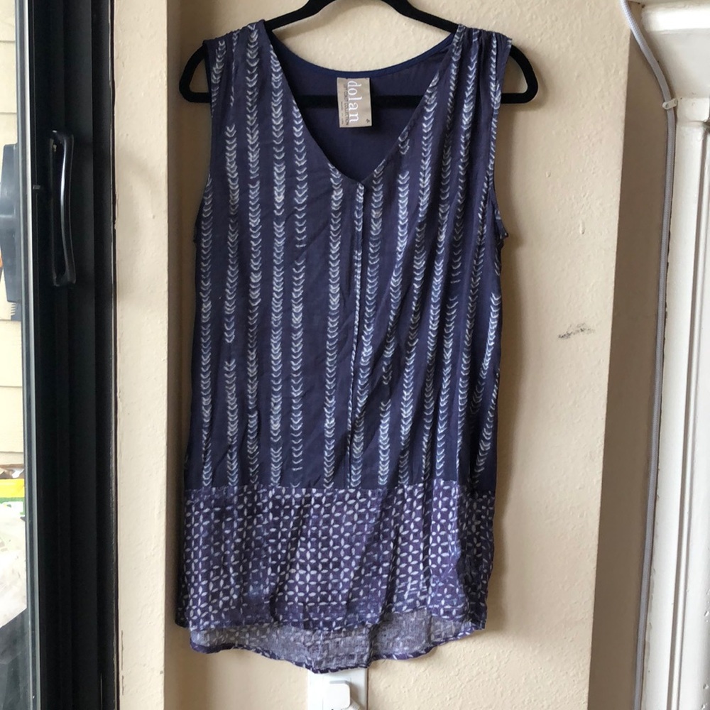 Anthro Dolan Left Coast Collection Navy Tunic Tank